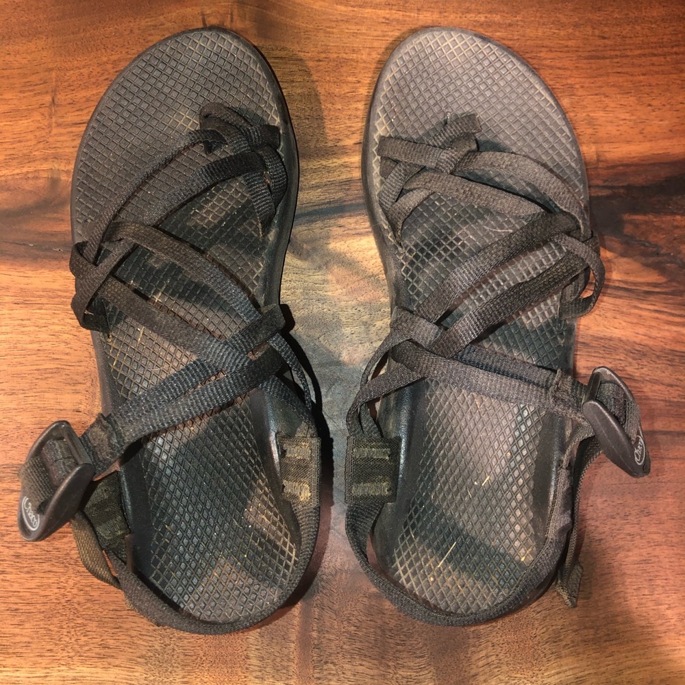 Black Chaco sandals, Size 9.